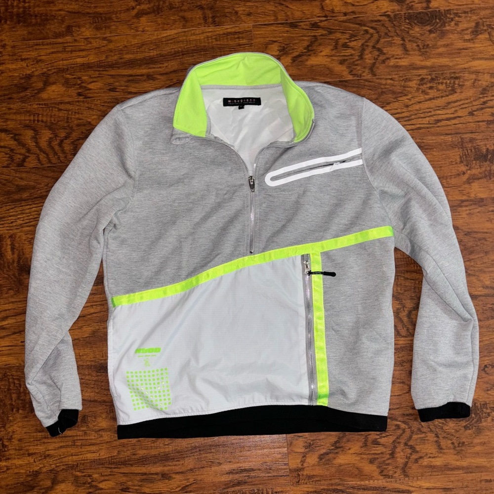 M. Society Politically Incorrect Good Vibes Only Men’s Quarter-Zip Neon Pullover